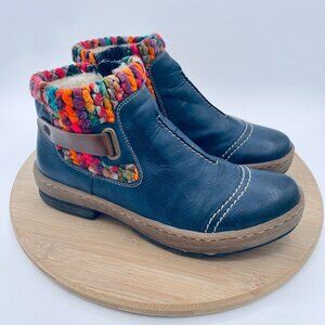 Boho! Rieker Felicitas Blue Ankle Booties